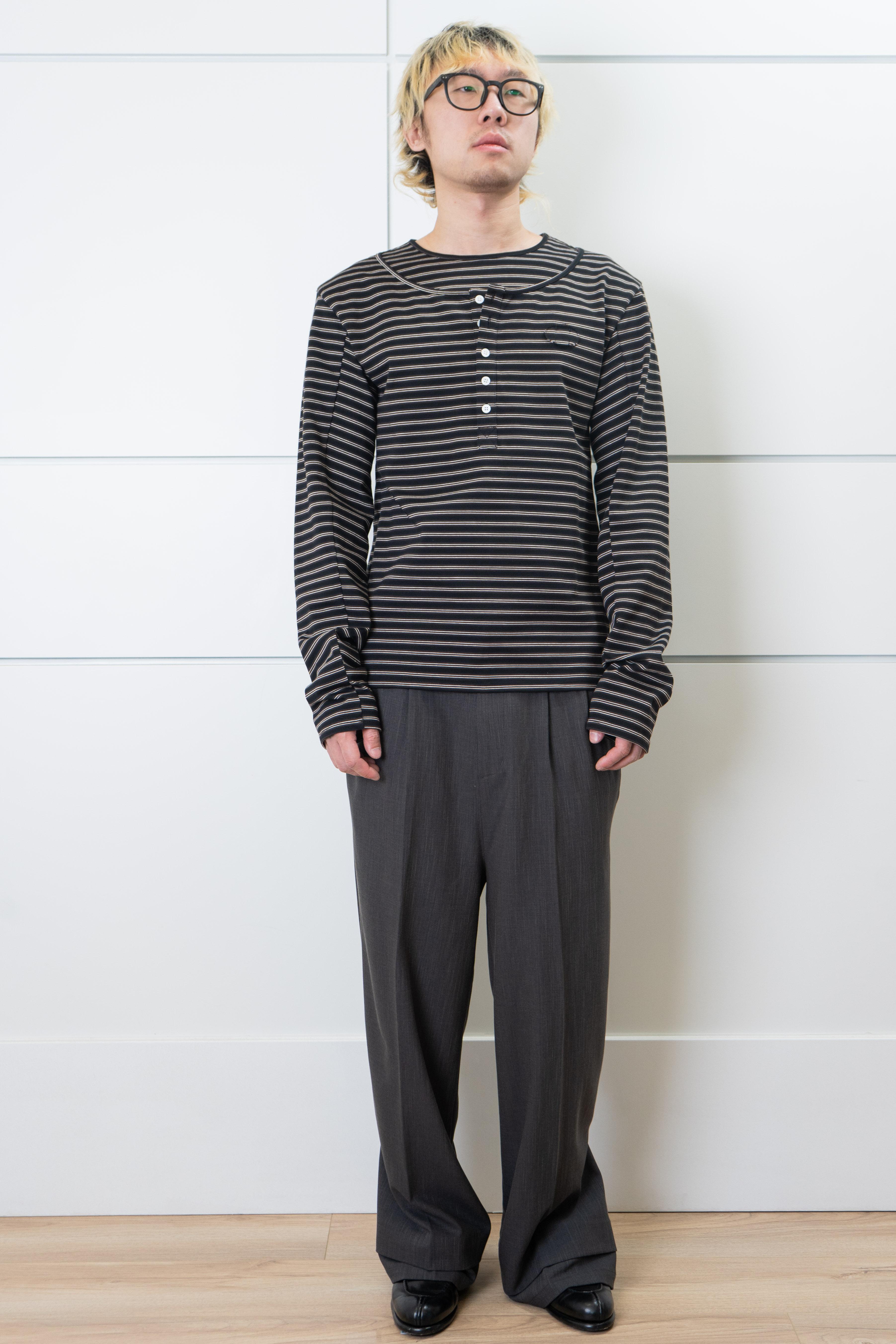 SYUMAN layered henley long sleeve