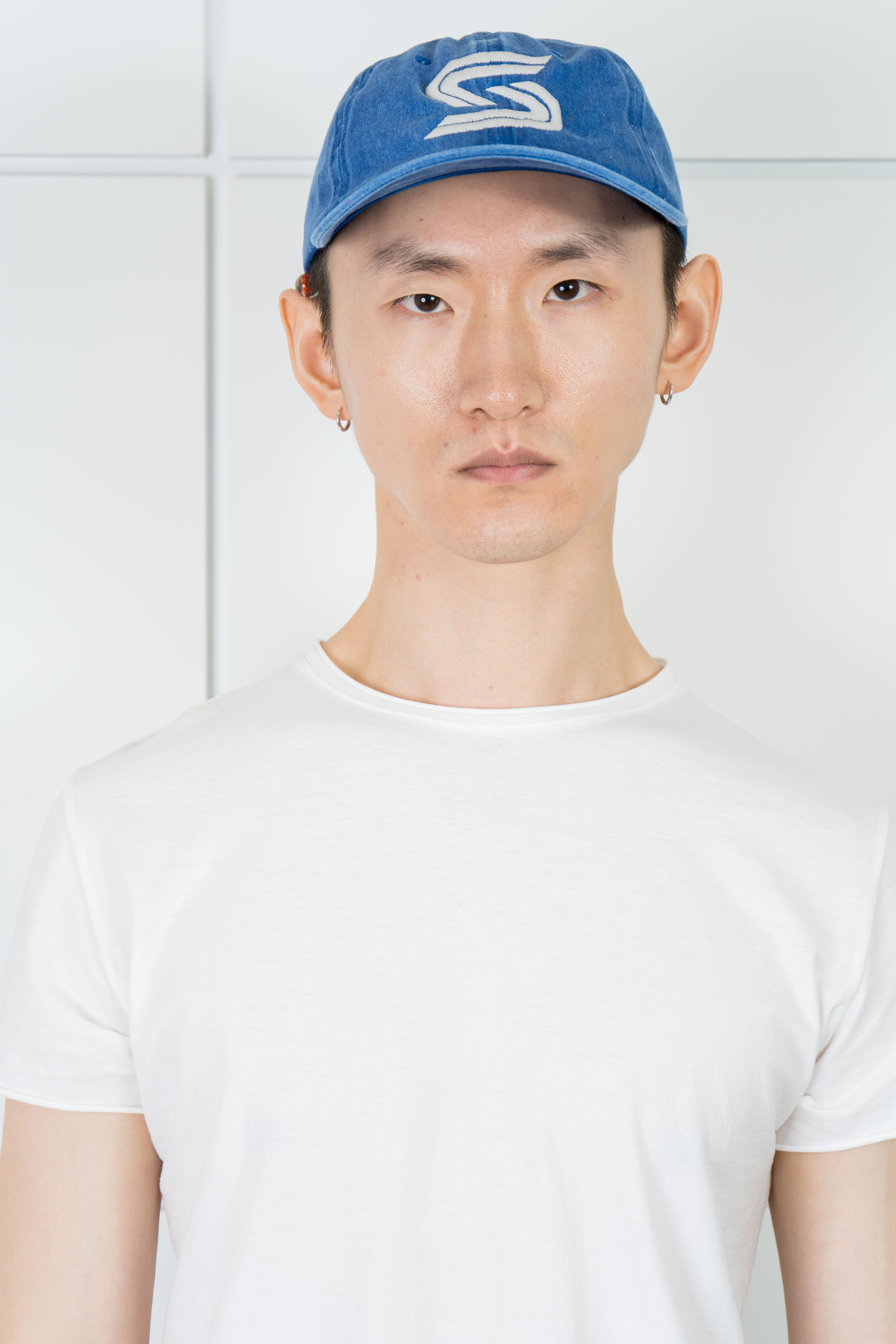 murano bead cap BLUE